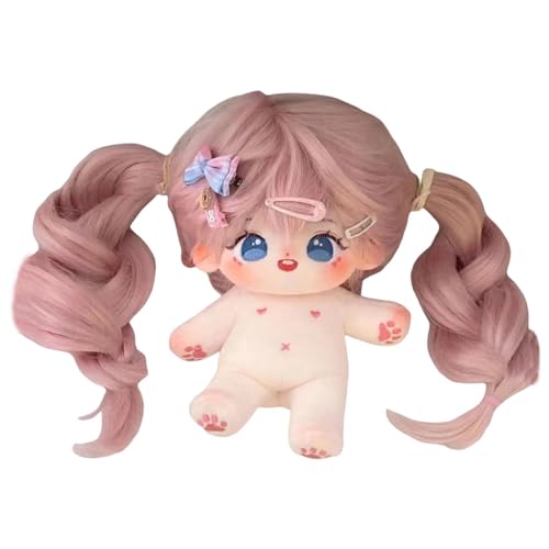 Gefülltes Mädchen, aus Baumwolle, niedlich, Spielzeug aus Baumwolle, Cartoon, weiches Plüsch, für Mädchen, Kuschelkissen für und Erwachsene, Sammlerfigur von Anulely