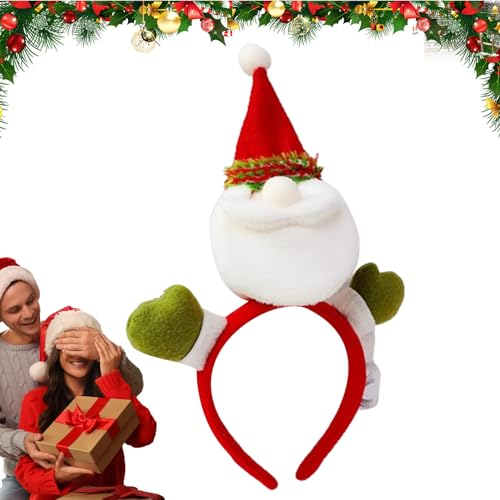 Haarband aus Holz für Weihnachten | Niedliche Rentier Haarbänder mit Glocke, Weihnachtskopfschnalle mit Rentierfrisur, Urlaubskostüm, Partybevorzugung von Anulely
