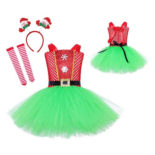 Kostüm für Mädchen | rotes und grünes Tutu- , Mädchen-Weihnachtskostüm, Weihnachtsmann-Anzug, Weihnachtsmann-Anzug, Weihnachts-Cosplay-Outfit Kostüm für Mädchen | rotes und grünes Tutu- , Mädchen-Weihnachtskostüm, Weihnachtsmann-Anzug, Weihnachtsmann-Anzug, Weihnachts-Cosplay-Outfit von Anulely