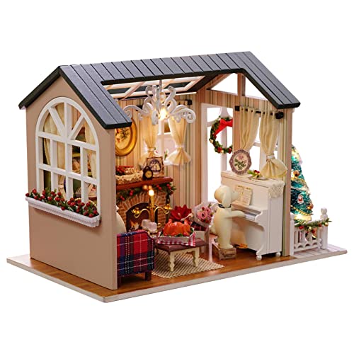 Puppenhaus zum Selbermachen, Miniatur Puppenhaus Kit mit Möbelset DIY Handwerk | Perfekt als Romantisches Geschenk zum Valentinstag für Anulely Puppenhaus zum Selbermachen, Miniatur Puppenhaus Kit mit Möbelset DIY Handwerk | Perfekt als Romantisches Geschenk zum Valentinstag für Anulely von Anulely