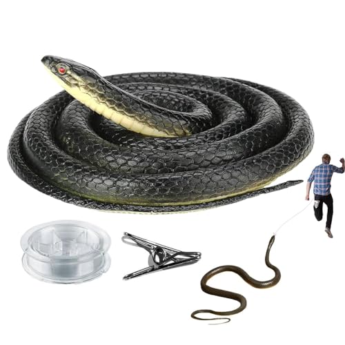 Snake A String Prank | Rubber Prank Snake - Golf Snake Prank with String Clip, Realistic Snake Prank, Snake A String Prank Endless Laughter Toy Snake A String Prank | Rubber Prank Snake - Golf Snake Prank with String Clip, Realistic Snake Prank, Snake A String Prank Endless Laughter Toy von Anulely