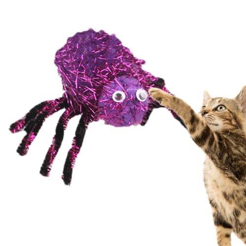 Spinnen-Spielzeug, Spinnenspielzeug für , Vogelspinnen-Spielzeug aus weichem und lebendigem Stahl, multifunktionales buntes Gag-Spielzeug für Katzen, Halloween-Zubehör, Scherzzubehör von Anulely