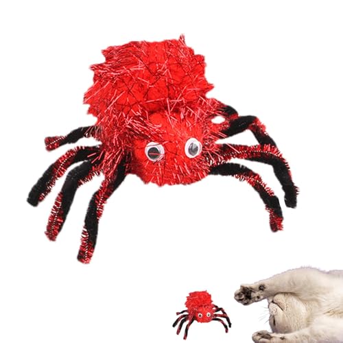 Spinnen Spielzeug für weiche Spinnen | Spinne Spielzeug aus weichem und lebendigem Stahl für Katzen, multifunktionales buntes Spielzeug für Katzen, Halloween-Zubehör, Scherzzubehör für von Anulely