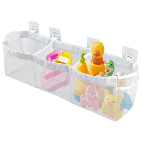 Badewannenspielzeug Aufbewahrungstasche mit 3 Getrennten Tasche, Kinder Badewannenspielzeug Mesh Tasche, Aufbewahrung und Sortierung von Spielzeug Hängeorganizer Tasche Badewannenspielzeug Aufbewahrungstasche mit 3 Getrennten Tasche, Kinder Badewannenspielzeug Mesh Tasche, Aufbewahrung und Sortierung von Spielzeug Hängeorganizer Tasche von Anwangda