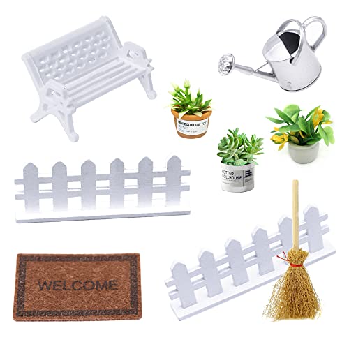 Anyasen Miniatur Garten Zubehör 9 Stück Miniatur Gartengeräte Möbel Deko Mini Ornament Gartenzaune Pflanze Kehrbesen Parkbank Teppich Gießkanne Miniatur Puppenhaus Gartengeräte Set Anyasen Miniatur Garten Zubehör 9 Stück Miniatur Gartengeräte Möbel Deko Mini Ornament Gartenzaune Pflanze Kehrbesen Parkbank Teppich Gießkanne Miniatur Puppenhaus Gartengeräte Set von Anyasen