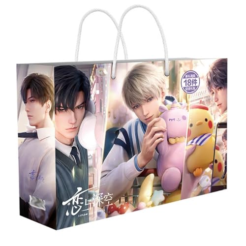 18 Love Deepspace Lucky Bag Deko | Anime Figur Acryl Stand, Aufkleber, Karten, Armband, Poster, Abzeichen, Lesezeichen | Qingche Sylus Rafayel Merch Box Set von Anyhot