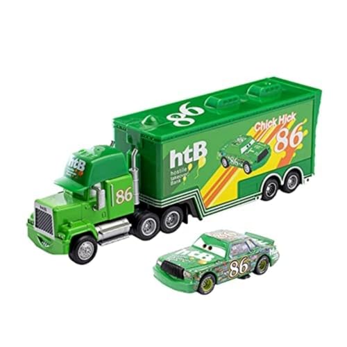 Anyhot Cars 3 2pcs Lightning McQueen Uncle Container Truck 1:55 Diecast Metal Modle Spielzeug Geburtstagsgeschenk für Kinder(NO.86) von Anyhot