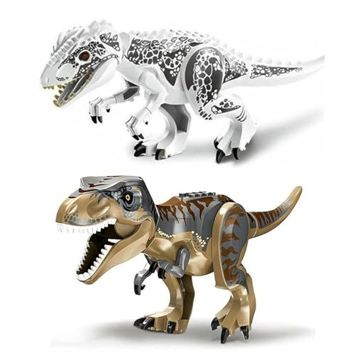 Anyhot Dinosaurier Block Spielzeug Set für Jungen und Mädchen，Jurassic Figuren Spielzeug Tyrannosaurus Rex，Spinosaurus, Dinosaurier Pädagogisches Spielzeug ab 3 4 5 6 7 8 Jahre von Anyhot