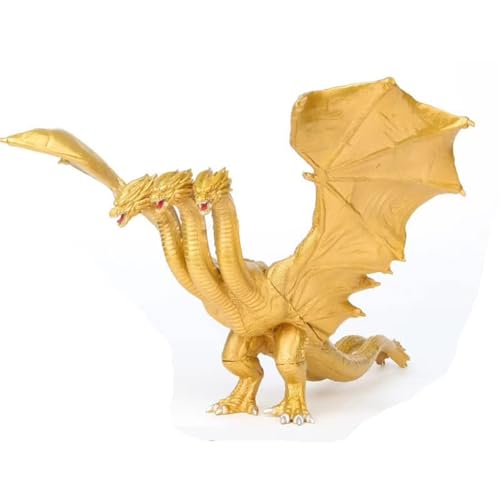 Anyhot Godzilla King of The Monsters 18 cm Dreiköpfiger Drache Ghidorah, Handgefertigte Puppenmodell Ornamente von Anyhot