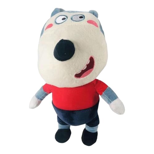 Anyhot Kuscheliges Wolfoo Wolf Plüschtier, Realistisches Weiches Kuscheltier Entzückende Plüschkinderpuppe, Niedliches Flauschiges Kleines Wolf Wolfoo Plüschtier Perfektes Geburtstags(30cm) von Anyhot
