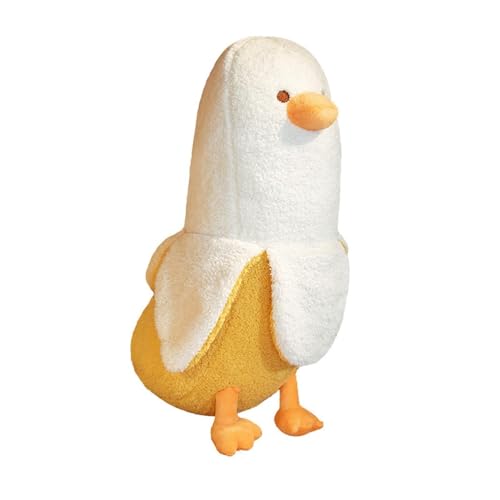 Anyhot Plüschente Banane, Plüschtiere, weiches Plüschspielzeug, Plüschpuppe, Plüschkissen, Geschenk für Kinder, Mädchen, 3 Jahre (weiß, 50 cm) von Anyhot