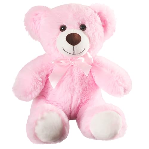 Anyhot Teddybär gefülltes Tier Plüschtier Geschenk für Kind Freundin, 35cm gefüllte Bären für Weihnachten Valentinstag Geburtstag Hochzeitsfeier（Rosa,1Pcs） von Anyhot