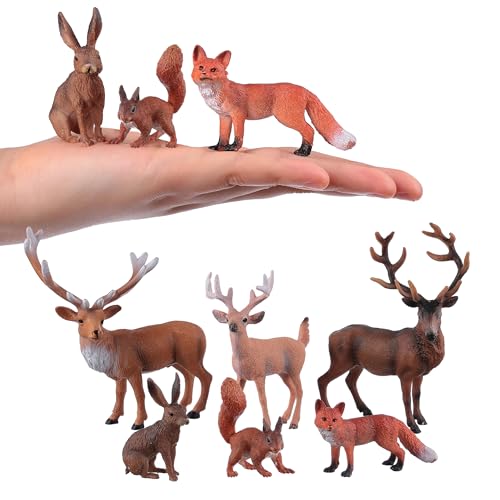 Anyhot Waldtiere Figuren 6 Stück Kunststoff Realistische Waldtier Hirsch Eichhörnchen Figuren für frühe pädagogische Geburtstagsgeschenk Kuchendekoration für Kinder Anyhot Waldtiere Figuren 6 Stück Kunststoff Realistische Waldtier Hirsch Eichhörnchen Figuren für frühe pädagogische Geburtstagsgeschenk Kuchendekoration für Kinder von Anyhot