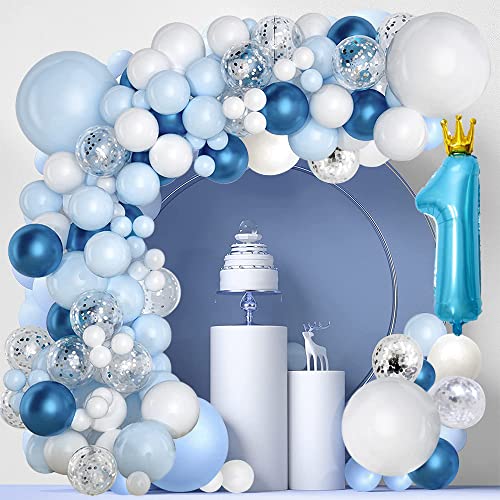 Anyingkai Geburtstagsdeko 1 Jahr Jungen, 125 Stück Luftballon 1. Geburtstag Blau, Blau Geburtstag Deko,1 Geburtstag Junge,1 Geburtstag Dekoration, 1Jahr Party Deko Luftballon Anyingkai Geburtstagsdeko 1 Jahr Jungen, 125 Stück Luftballon 1. Geburtstag Blau, Blau Geburtstag Deko,1 Geburtstag Junge,1 Geburtstag Dekoration, 1Jahr Party Deko Luftballon von Anyingkai