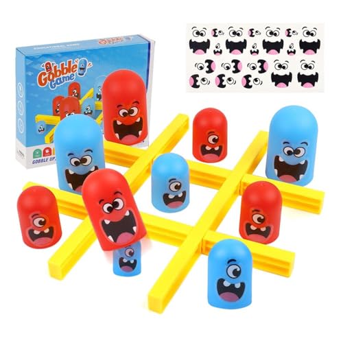 Anyingkai Tic Tac Toe,Tik Tak Toe,Tic Tac Toe Spiel,2 Spieler Brettspiele, Big Eat Small Game Eltern Kind Interaktion Kinder Spiele, Klassisches Familien Brettspiel von Anyingkai