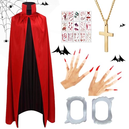 Vampir umhang,Halloween umhang,Vampir kostüm,Vampir Umhang Erwachsene,Vampirumhang Unisex Umhang,Halloween kostüm,Dracula Kostüm Vampirumhang,Halloween Kostüm Cosplay Vampire (Vampir-A) von Anyingkai