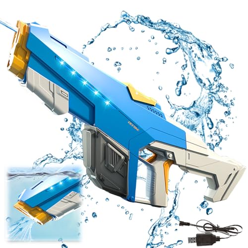 Elektrische Wasserpistole mit Automatischer Wasseraufnahme,Electric Water Gun Automatic,Spritzpistole Wasser Elektrisch,Elektrische Wasserpistole mit Großer Reichweite für Pool Garten Strand(Blau) von Anyingkai