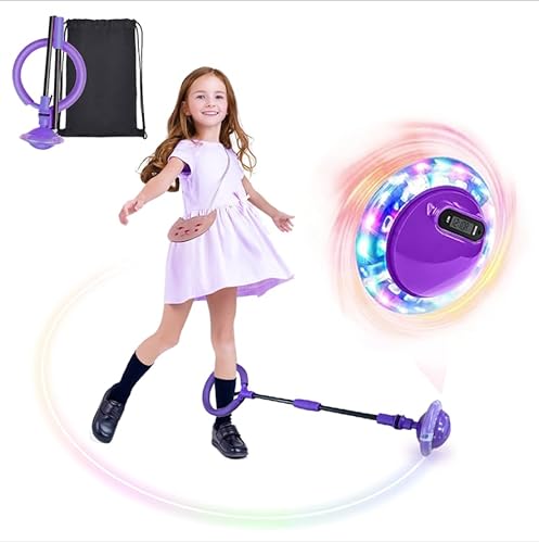 Kinder Blinkender Springring Fußkreisel mit Zähler,Swing Wheel mit Lichtrad,Blinkender Sprungball,Faltbarer Ankle Skip Ball,Jumping Ball and Skipping Rope,Sport Sprungball,Springspiele für Kinder Kinder Blinkender Springring Fußkreisel mit Zähler,Swing Wheel mit Lichtrad,Blinkender Sprungball,Faltbarer Ankle Skip Ball,Jumping Ball and Skipping Rope,Sport Sprungball,Springspiele für Kinder von Anyingkai