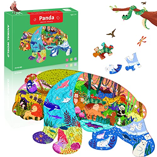 Puzzle Bär Kinder,Besondere Puzzle für Kinder,Jigsaw Puzzle 180 Teile,Witzig Kinderpuzzle Geschenk,Tier Puzzle ab 3 4 5 6 7 8 9 Jahren für Jungen Mädchen von Anyingkai