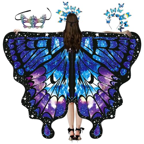 Anyingkai Schmetterling Kostüm Damen,Schmetterlingsflügel Erwachsene,3-teiliges Set Schmetterling Umhang,Schmetterling Damen Umhang,Schmetterlingskostüm Flügel Cosplay Fasching Skostüme für Karneval Anyingkai Schmetterling Kostüm Damen,Schmetterlingsflügel Erwachsene,3-teiliges Set Schmetterling Umhang,Schmetterling Damen Umhang,Schmetterlingskostüm Flügel Cosplay Fasching Skostüme für Karneval von Anyingkai