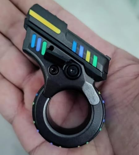 3D Fidget Slider Pistole Spielzeug, EDC Fidgets Ring Pad Cliker Pistole Spielzeug Erwachsene, Finger Hand Spinner Stress Relief Fokus Sensorische für Kinder Geburtstagsgeschenk Preis von Anzmtosn