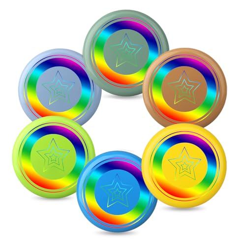 Flugscheiben-Set (6er-Pack) für Kinder & Erwachsene – 22 cm Flying DIsc-Spielzeug für Strand, Garten, Park – Sport Scheiben aus weichem Kunststoff, Geschenkset für Jungen/Mädchen, Weihnachtsfüllung Flugscheiben-Set (6er-Pack) für Kinder & Erwachsene – 22 cm Flying DIsc-Spielzeug für Strand, Garten, Park – Sport Scheiben aus weichem Kunststoff, Geschenkset für Jungen/Mädchen, Weihnachtsfüllung von Anzmtosn