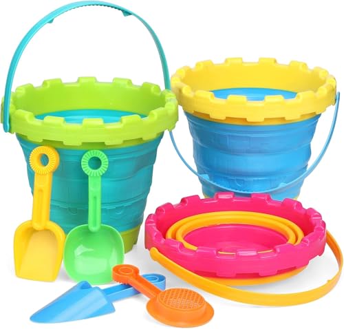 Groß Sandburg Strandeimer Spielzeug Schieben Set,Bunte Sand Strand Eimer für Kinder, Kleinkinder, draußen, Sandkasten, Sandburg förmiger Eimer mit Netztasche,Schnee, Hinterhof Kein Blue Yellow 7-Pack Groß Sandburg Strandeimer Spielzeug Schieben Set,Bunte Sand Strand Eimer für Kinder, Kleinkinder, draußen, Sandkasten, Sandburg förmiger Eimer mit Netztasche,Schnee, Hinterhof Kein Blue Yellow 7-Pack von Anzmtosn