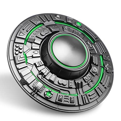 Leuchtendes Fidget Spinner Space UFO, im Dunkeln leuchtendes Spinnspielzeug Sensorisches Gerät Fingerhandspinner Metall -Seel-Lager, begünstigt Preise für Kinder Erwachsene von Anzmtosn