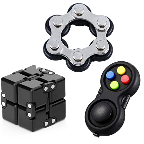 Novelty Fidget Magic Blocks Infinity Cube Puzzle Flip Cube Ball Anti Anxiety Relieves Stress Relief Time Killer Hand Twister ADD, , Anxiety,Autism Toys Party Favors Prizes Gifts Adults Kids(3PCS) von Anzmtosn