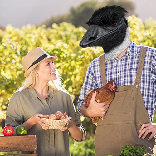 Aoaoy Black Duckbill Face Cover Halloween Kostüm, Entenkopfkopfausrüstung Realistische Cosplay -Kopfbedeckung mit Hohem Latexmaterial, Lustiges für Halloween, Cosplay -Dekor von Aoaoy