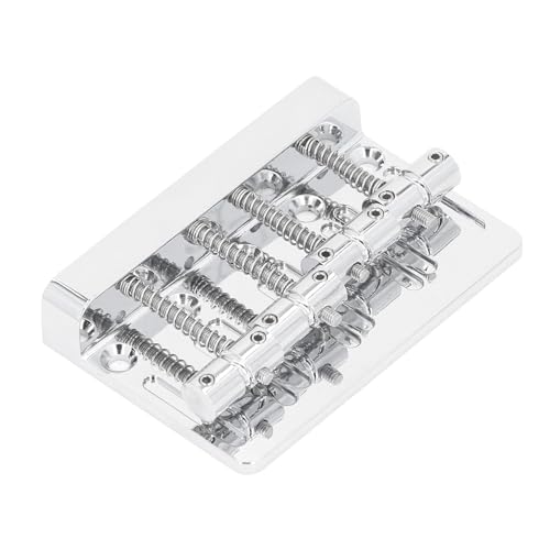 Aoaoy E Bass Corder Corder Fixes Riemen mit 4 Seilen mit Dicker Grundplatte, Sechseckiger Schlüssel, Schwarz, Dokumenthalter, Supyiniwcod34KZG-11 (Silber) von Aoaoy