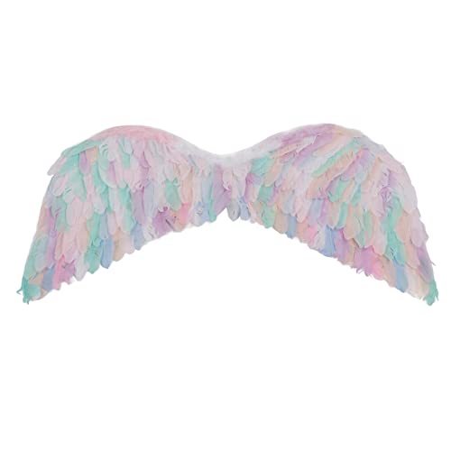 Aoaoy Fairy Wings Kostüme für Mädchen Buntes Flügel Feder mit Elastischen Trägern Zum Weihnachtsgeburtstagsgeschenk für (S) von Aoaoy