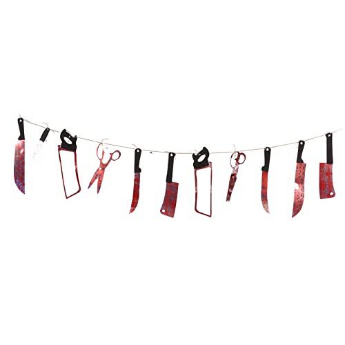 Aoaoy Halloween Knife Zubehör, Bloody Weapon Garland Banners, Classic Horror Accesstes, Halloween-Dekoration mit Zombie-Party Aoaoy Halloween Knife Zubehör, Bloody Weapon Garland Banners, Classic Horror Accesstes, Halloween-Dekoration mit Zombie-Party von Aoaoy