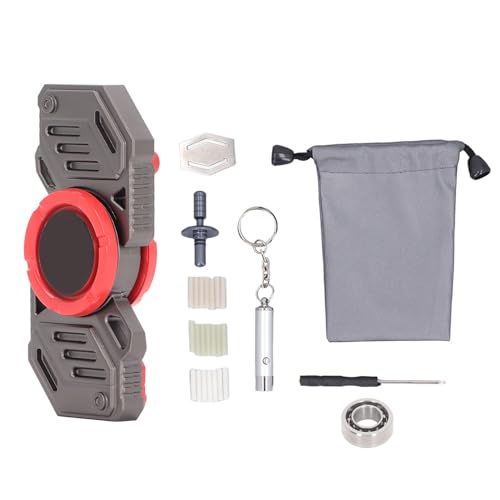 Aoaoy Luminöser Fingerspitzen Rotierendes Spielzeug DIY Schillernde Leuchtende Hand Rotierende Deformierbare Stressabbau Dekompression Spielzeug Luminous Zappet (Rot) von Aoaoy