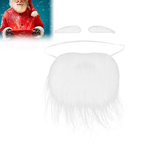Aoaoy Santa Claus Beard, Santa Beard Set Funny White Fake Claus Mustaches Accessoires für Weihnachtsfeier von Aoaoy