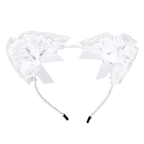 Aoaoy Weiße Katzenohren Haarband, Leichtes Gewicht Bequemes Legierungsstirnband mit Schöner Bug, Geeignet für Frauen Weihnachten Halloween Kostümparty Make -up Aoaoy Weiße Katzenohren Haarband, Leichtes Gewicht Bequemes Legierungsstirnband mit Schöner Bug, Geeignet für Frauen Weihnachten Halloween Kostümparty Make -up von Aoaoy