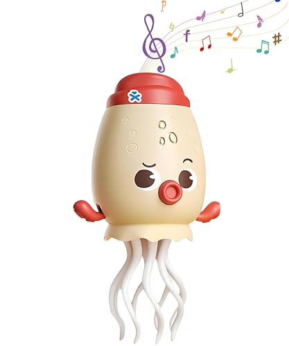 Aodejoy Electric Dancing Octopus Toy, Elektrisches Tanzendes Oktopus Spielzeug, LED-Lichtern Und Musik, Automatisch schwingender Krabbelnder, mit Hindernisvermeidungsfunktion (weiß) von Aodejoy