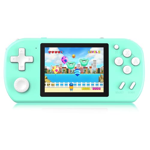 Aojiao Handheld Spielkonsolen für Kinder mit 218 Retro-Videospiele, Tragbare Reise-Spielzeug für 4-13 mit Wiederaufladbarem Akku 3,0" Bildschirm, Mini-Gaming-Player Geschenke für Jungen Mädchen, Cyan Aojiao Handheld Spielkonsolen für Kinder mit 218 Retro-Videospiele, Tragbare Reise-Spielzeug für 4-13 mit Wiederaufladbarem Akku 3,0" Bildschirm, Mini-Gaming-Player Geschenke für Jungen Mädchen, Cyan von Aojiao