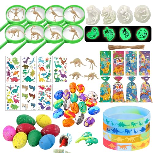 Aoksily Dino Mitgebsel Kindergeburtstag Set,Dino Geburtstag Deko mit Lupe Schlüsselanhänger Dino Eier Skeleton, Dinosaurier Piñata Füllung Give Aways Mitbringsel für Jungen Kinder Aoksily Dino Mitgebsel Kindergeburtstag Set,Dino Geburtstag Deko mit Lupe Schlüsselanhänger Dino Eier Skeleton, Dinosaurier Piñata Füllung Give Aways Mitbringsel für Jungen Kinder von Aoksily