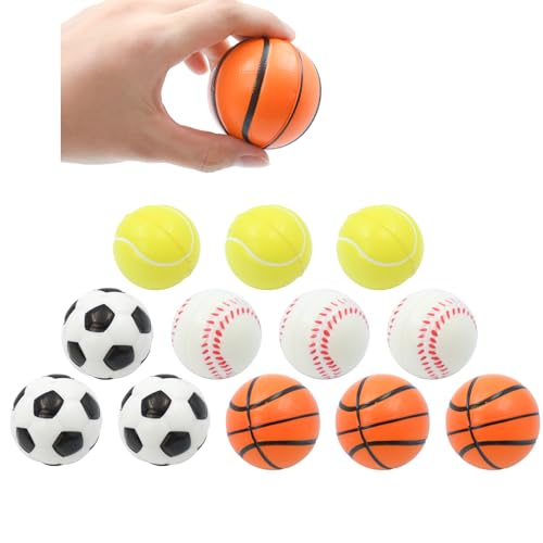 12 Stücke stressball Erwachsene, stressball Kinder, Aolkee Anti Stress Spielzeug 5cm Mini Stress Sportbälle, Anti Stress Geschenke, Mini Fussball, Kleiner Fußball/Basketball/Tennis/Baseball 12 Stücke stressball Erwachsene, stressball Kinder, Aolkee Anti Stress Spielzeug 5cm Mini Stress Sportbälle, Anti Stress Geschenke, Mini Fussball, Kleiner Fußball/Basketball/Tennis/Baseball von AolKee