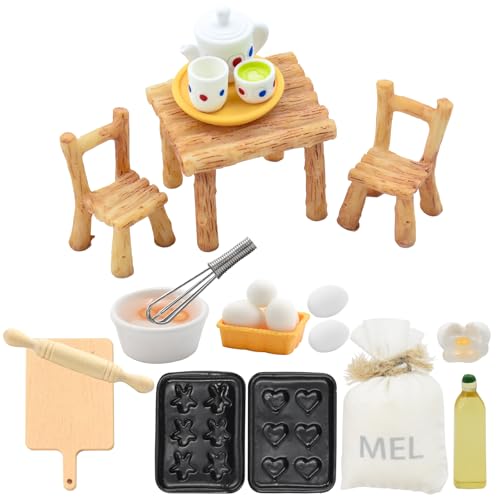 Mini Puppenhaus Möbel Set, Aolkee Mini Puppen Haus Zubehör, Mini Küche Puppenhaus Zubehör, Mini Möbel Backzubehör, Weihnachtsdekoration Mini Puppenhaus Möbel Set, Aolkee Mini Puppen Haus Zubehör, Mini Küche Puppenhaus Zubehör, Mini Möbel Backzubehör, Weihnachtsdekoration von AolKee