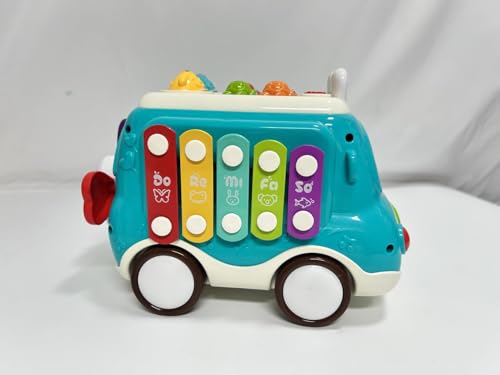 Baby Spielzeug ab 1 Jahr Kinder Spielzeug Montessori Musik Spielzeug ab 1 2 3 Jahr Lernspielzeug mit Xylophon, Hammerspiel, Angelspiel & Licht Musikspielzeug Geschenk für Kinder Junge Mädchen von Aolieh