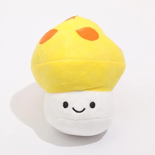Aolivia Pvz Plüsch-Kommt mit 50 Aufklebern, PVC-Stoffpuppe, niedliche Pflanzen, PVC-Stofftiere (Sonnenpilz) von Aolivia