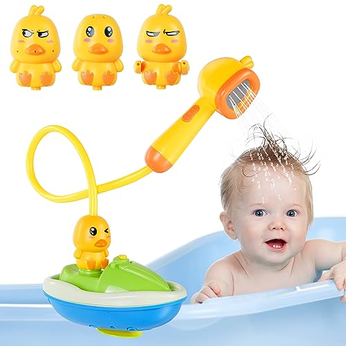 Aolso Baby Badespielzeug Set, 4 Pack Badespielzeug für Kleinkinder Enten Sprinkler Badespielzeug, Baby Badewannenspielzeug ab 3 4 5 Jahre, Baby Badespielzeug für Kleinkinder von Aolso