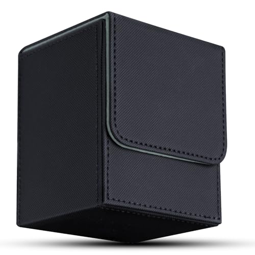 Aolso Card Deck Box für MTG, Sammelkarten Box für 100+ hüllen Karten, Magnetic Sammelkarten Box, Sammelkarten Box Kompatibel mit TCG/OCG/PTCG(Schwarz und Grau) von Aolso