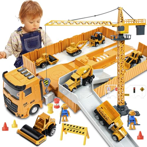 Aolso Kinder BAU LKW Spielzeug, Baufahrzeuge Kinder groß LKW Fahrzeug Spielzeug, Engineering Kran, Bagger, Bulldozer Dampfwalze, Jungen Spielzeug für Kinder Jungen 3 4 5 6 7 8 Jahre Aolso Kinder BAU LKW Spielzeug, Baufahrzeuge Kinder groß LKW Fahrzeug Spielzeug, Engineering Kran, Bagger, Bulldozer Dampfwalze, Jungen Spielzeug für Kinder Jungen 3 4 5 6 7 8 Jahre von Aolso