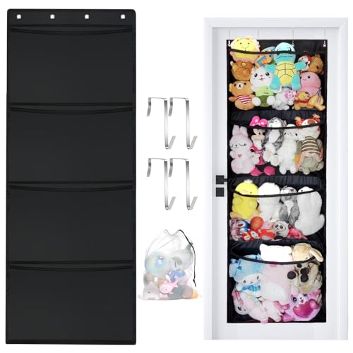 Aolso Kuscheltier Aufbewahrung, Stofftier Aufbewahrung, Über der Tür-Organizer für Kuscheltiere, Hängendes Aufbewahrungsnetz, Aufbewahrungsnetz für Plüschtiere für Kinderzimmer, Schlafzimmer Aolso Kuscheltier Aufbewahrung, Stofftier Aufbewahrung, Über der Tür-Organizer für Kuscheltiere, Hängendes Aufbewahrungsnetz, Aufbewahrungsnetz für Plüschtiere für Kinderzimmer, Schlafzimmer von Aolso