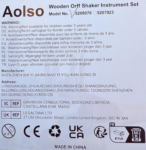 Aolso Montessori Baby Spielzeug, 5pc Holzspielzeug Musikgruppe Spielzeug ab 3 Jahr, Hölzernes Primer Musikinstrumente, Baby Musikspielzeug Sensorisches Training lernspielzeug Aolso Montessori Baby Spielzeug, 5pc Holzspielzeug Musikgruppe Spielzeug ab 3 Jahr, Hölzernes Primer Musikinstrumente, Baby Musikspielzeug Sensorisches Training lernspielzeug von Aolso