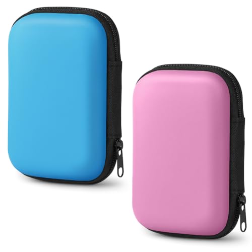 Aolso Praktische Spielkarten-Tasche für UNO, 2pcs Tragetasche für unterwegs, Schützt Karten vor Nässe und Staub UNO-Karte Tragetasche für 10cm x 7cm Karten(Himmelblau/Rosa) von Aolso