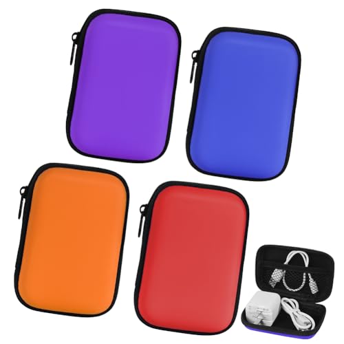 Aolso Praktische Spielkarten-Tasche für UNO, 4pcs Tragetasche für unterwegs, Schützt Karten vor Nässe und Staub UNO-Karte Tragetasche für 10cm x 7cm Karten(Orange/Gelb/Blau/Lila) von Aolso
